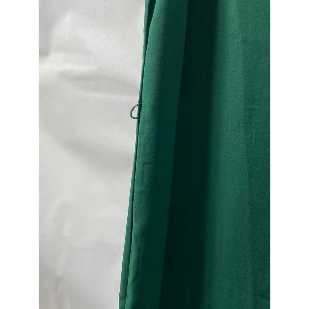 H&M Women's Forest Green V-Neck Semi-Sheer Round-Hem Mini Dress SZ 2 - Picture 5 of 11